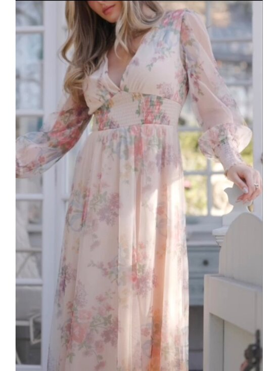 Baltic Born Dresses & Skirts - Baltic Born Layla Tulle Maxi Dress Romantic Floral Size M Wedding Guest
